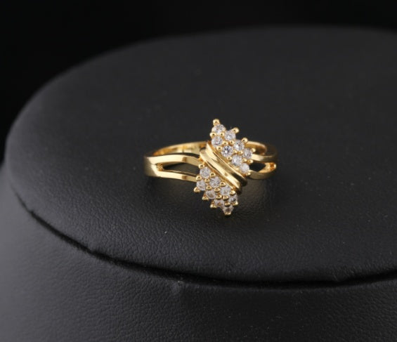 Gold Diamond Ring Girls Fashion Korean Fashion Zircon Ring