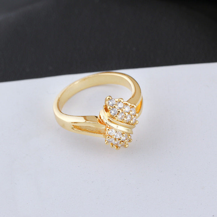 Gold Diamond Ring Girls Fashion Korean Fashion Zircon Ring