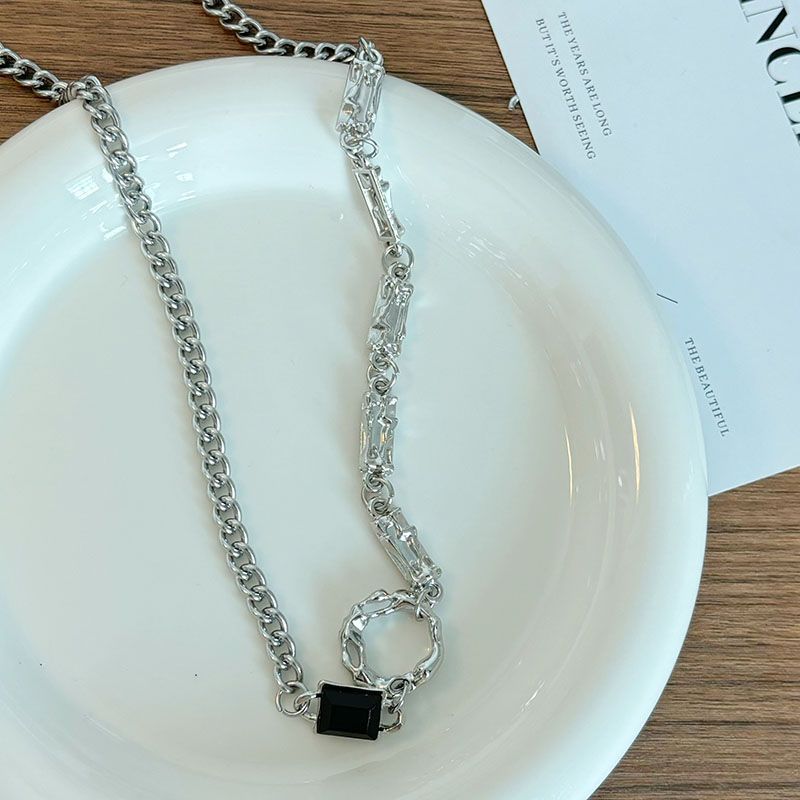 Mangxing Cross Necklace Set Edgy Hip-Hop Style