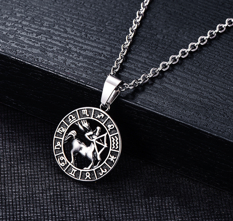 European and American Stainless Steel Cancer Pendant