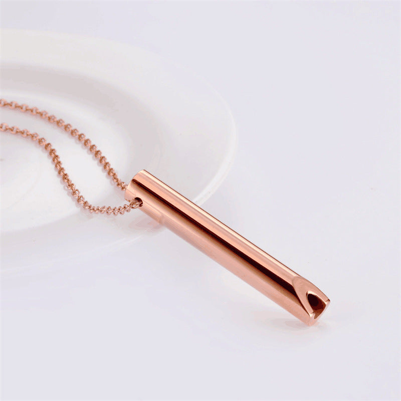 Stress-relieving Yoga Whistle Pendant Necklace
