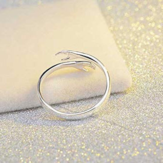 Diamond Ring Alloy Simple Hands Hug Ring Opening Adjustable Jewelry