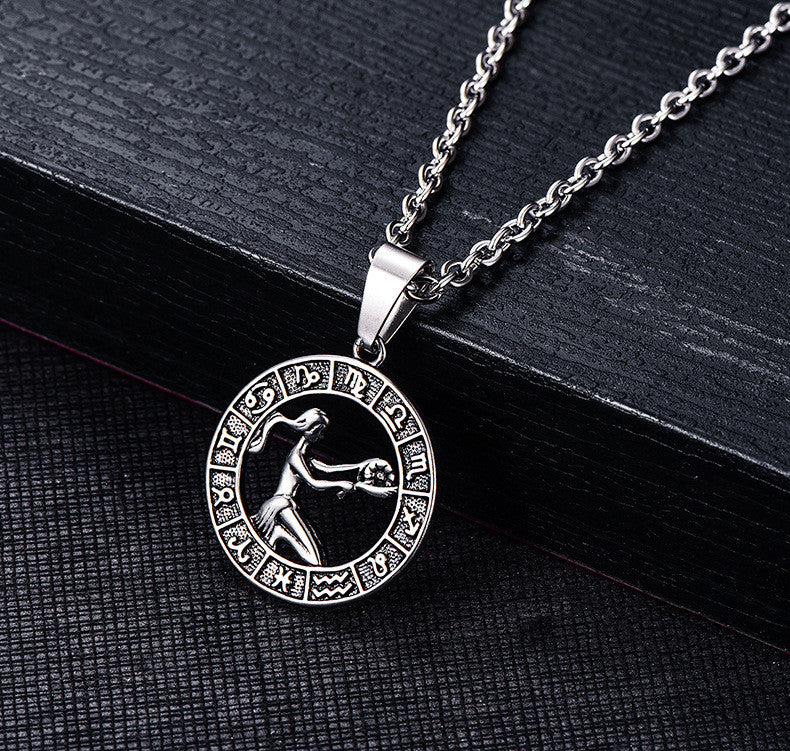 European and American Stainless Steel Cancer Pendant