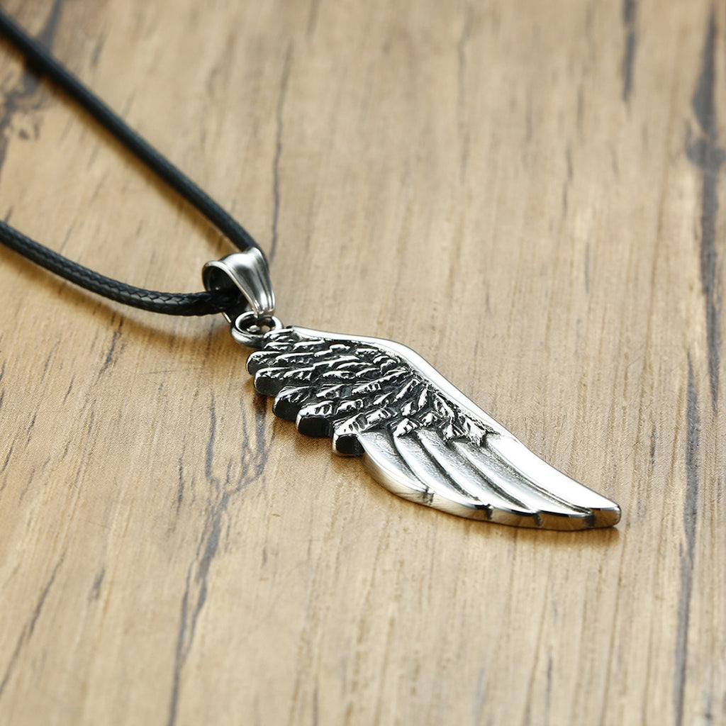 Stainless steel left wing casting pendant