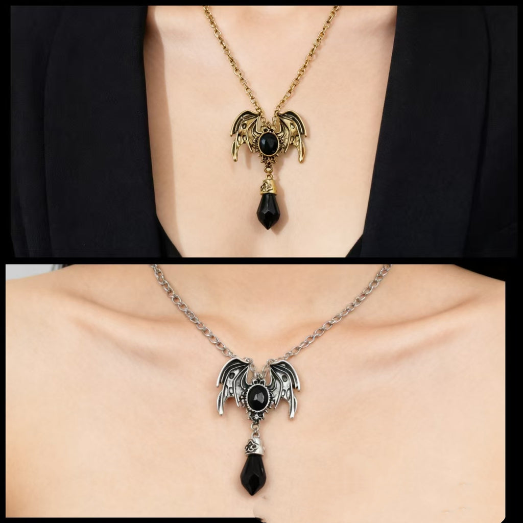 Flying Dragon Love Gold And Silver Pendant Necklace