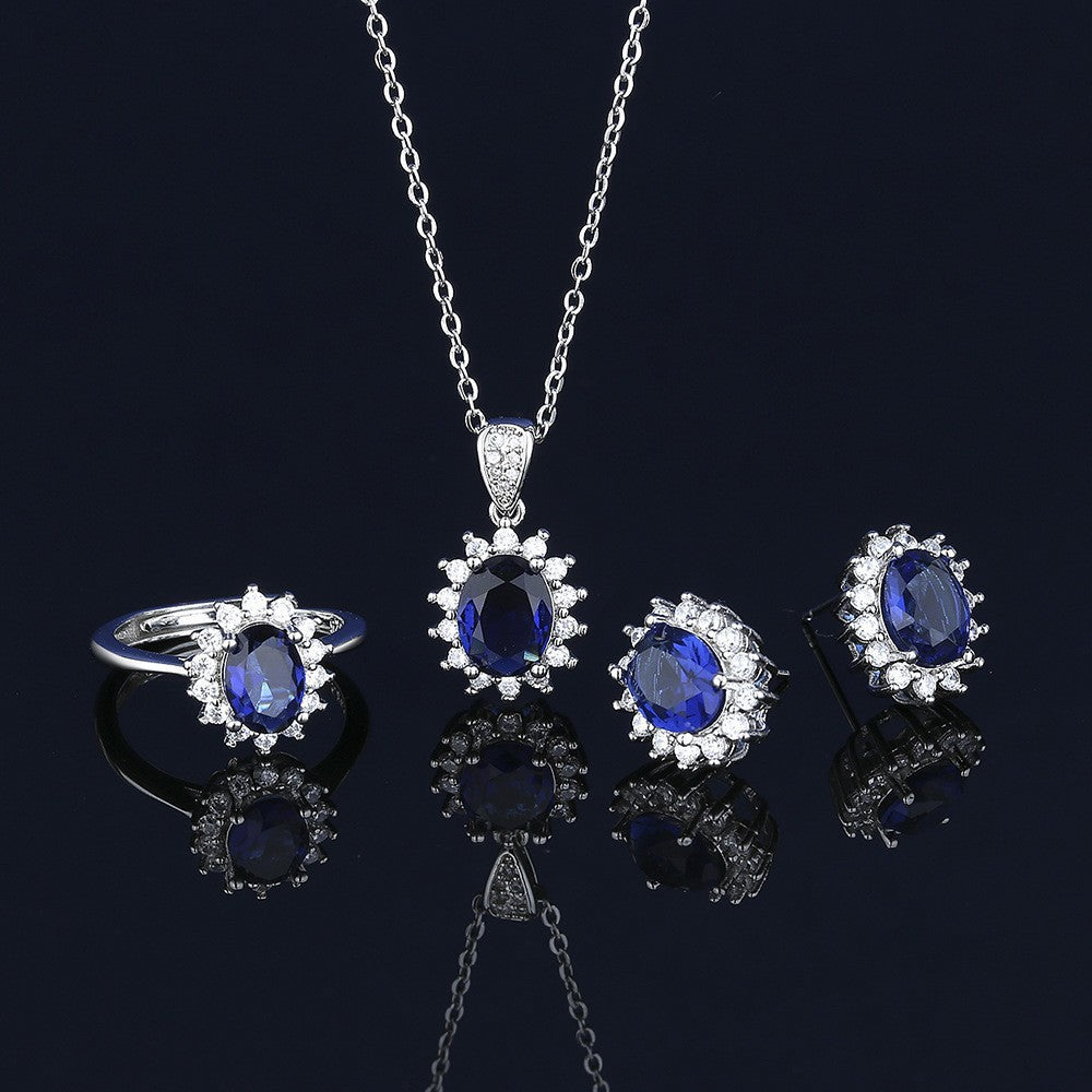 Pendant Necklace Set With Ring For Women