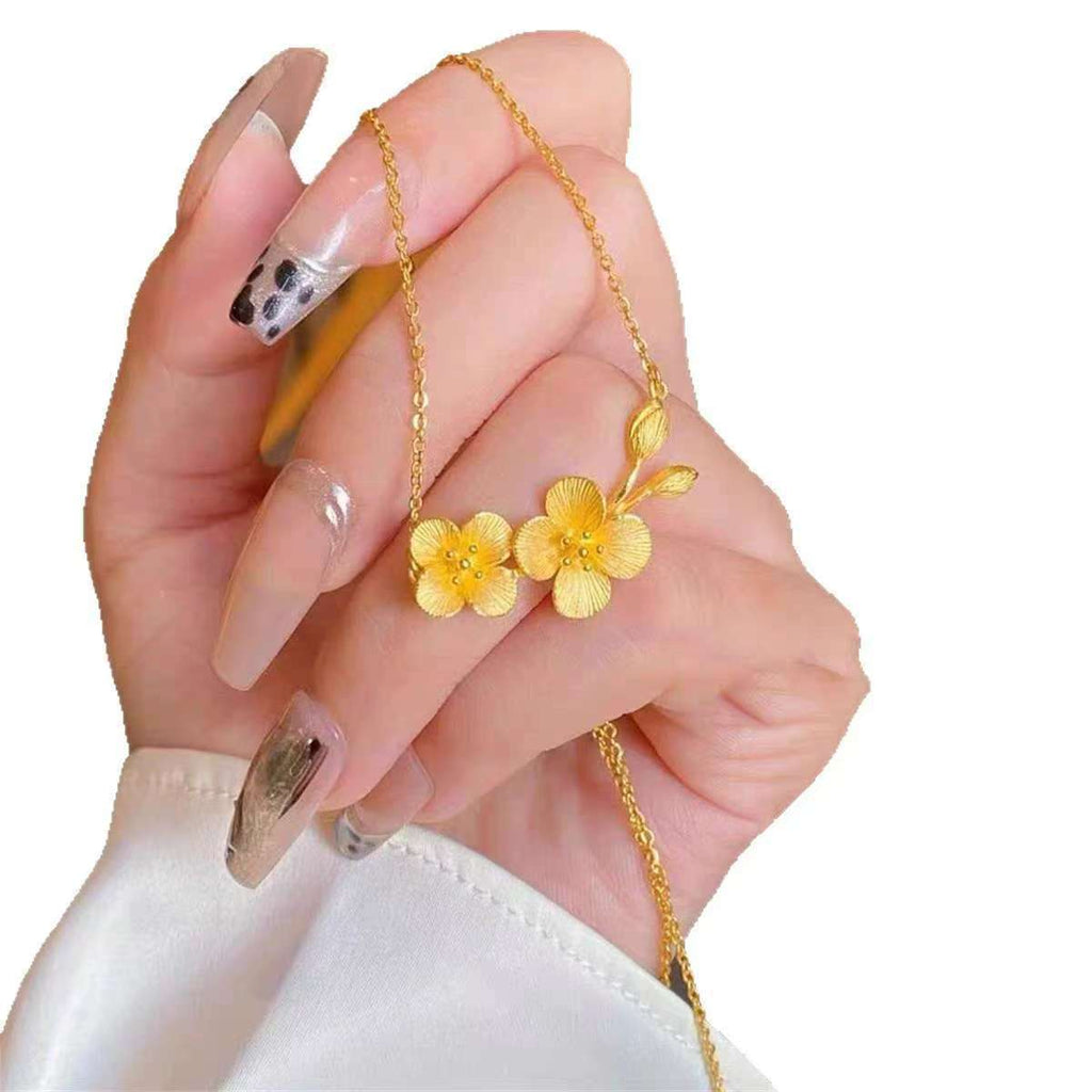 Cloves Flower Necklace Traditional Sand Gold Niche Design Floral Motif