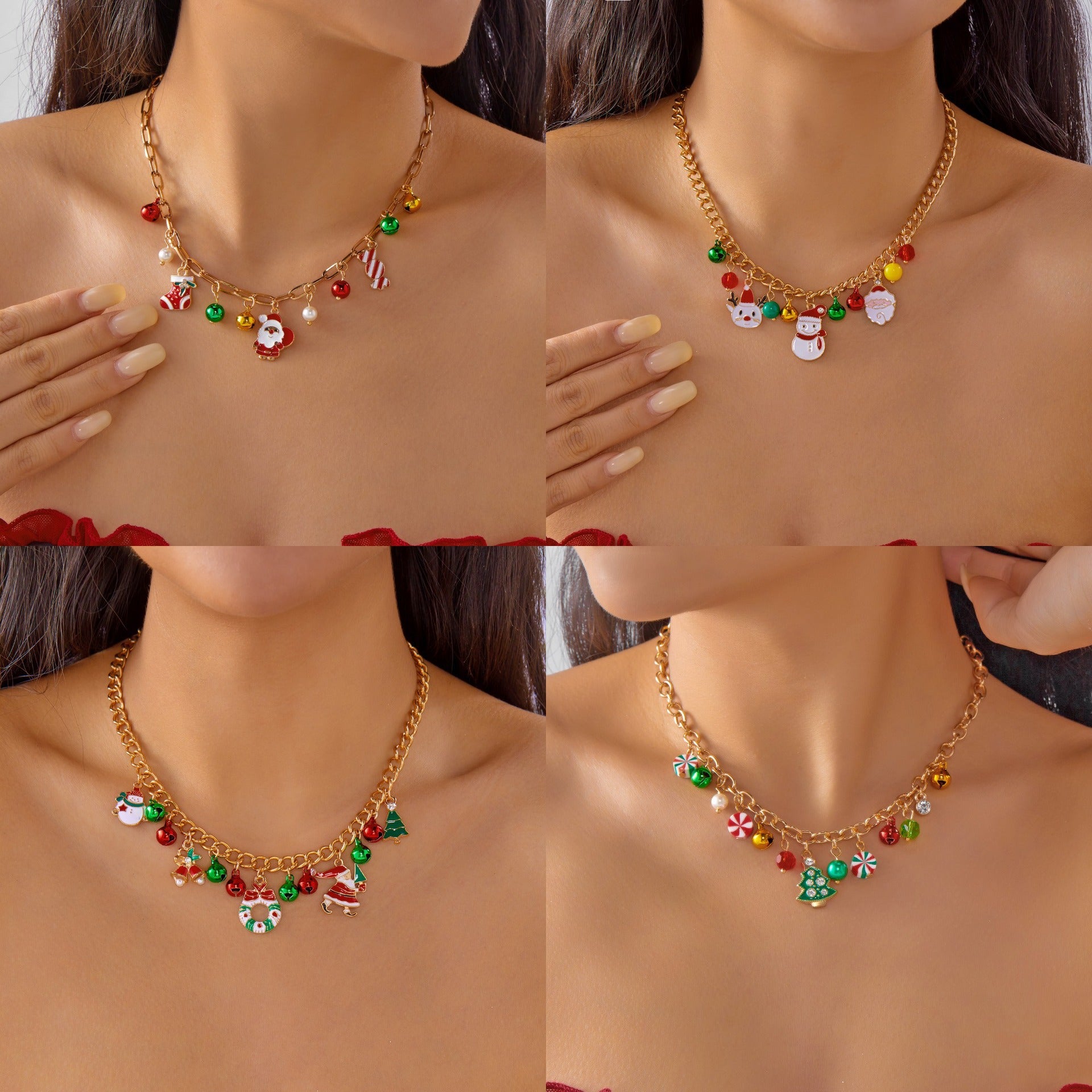 Elk Pendant Necklace With An Exaggerated, Versatile Pearl Bracelet