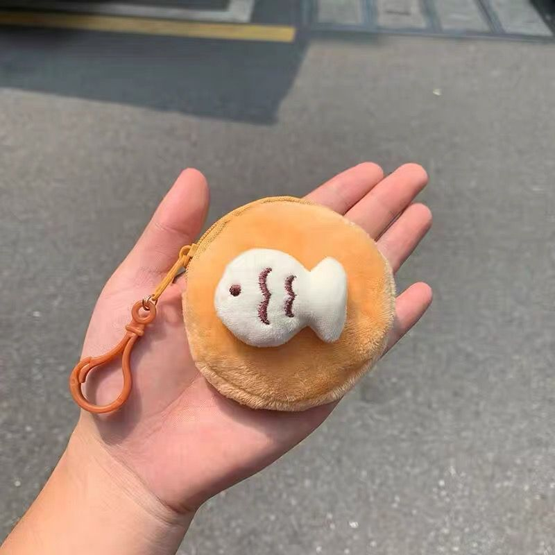 Super-cute Little Cat And Fish Coin Purse Mini Wallet For Students Keychain