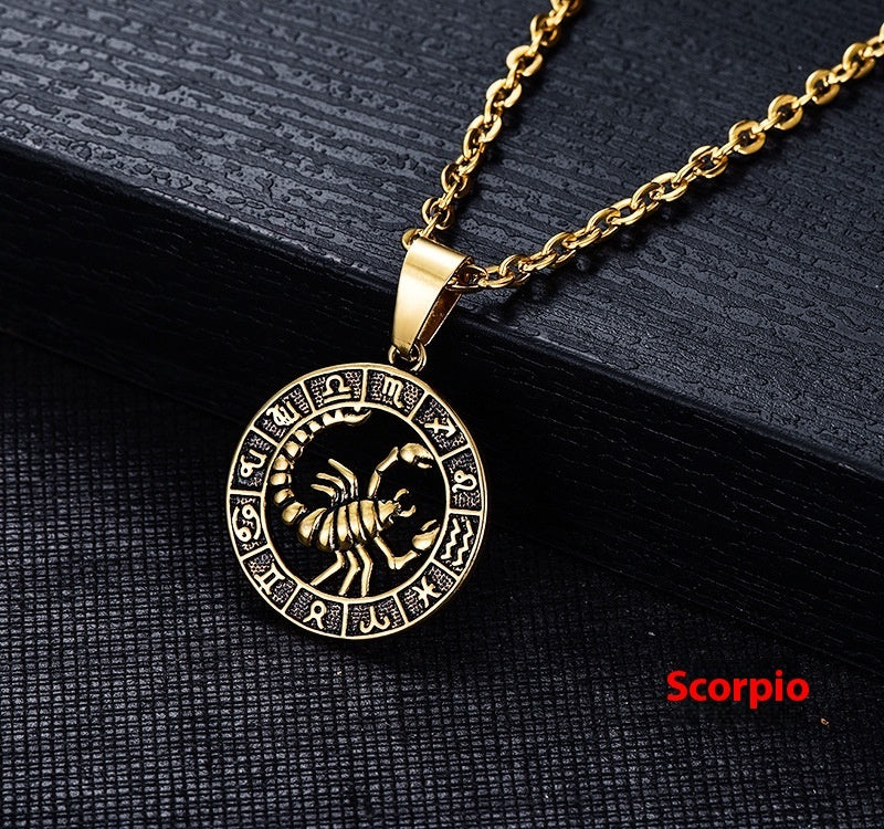 European and American Stainless Steel Cancer Pendant