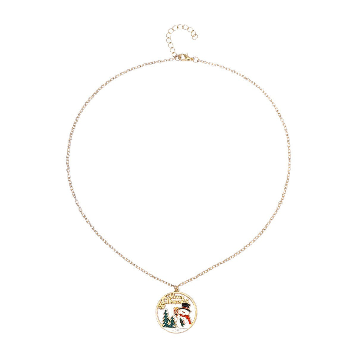 New Christmas-style Santa Claus Holiday-themed Necklace
