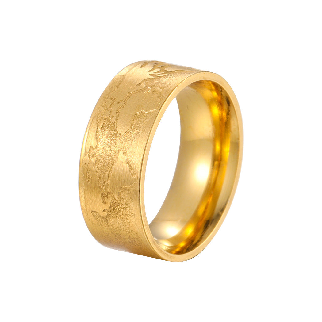 Gold Mens Ring Style Stainless Steel Dopamine Ring Lovers Ring