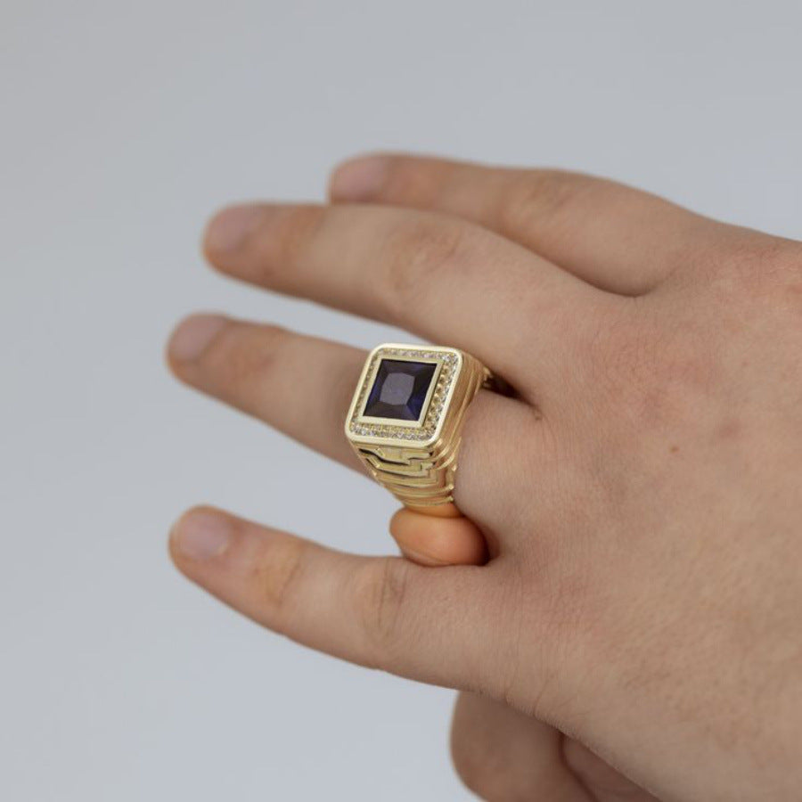 Fashionable Business Alloy Ring For Men In Europe And The US