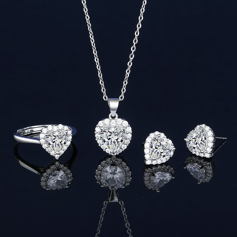 Pendant Necklace Set With Ring For Women