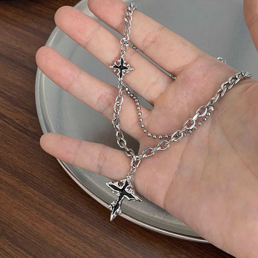 Dark Cross Necklace Men's Fashion Accessories