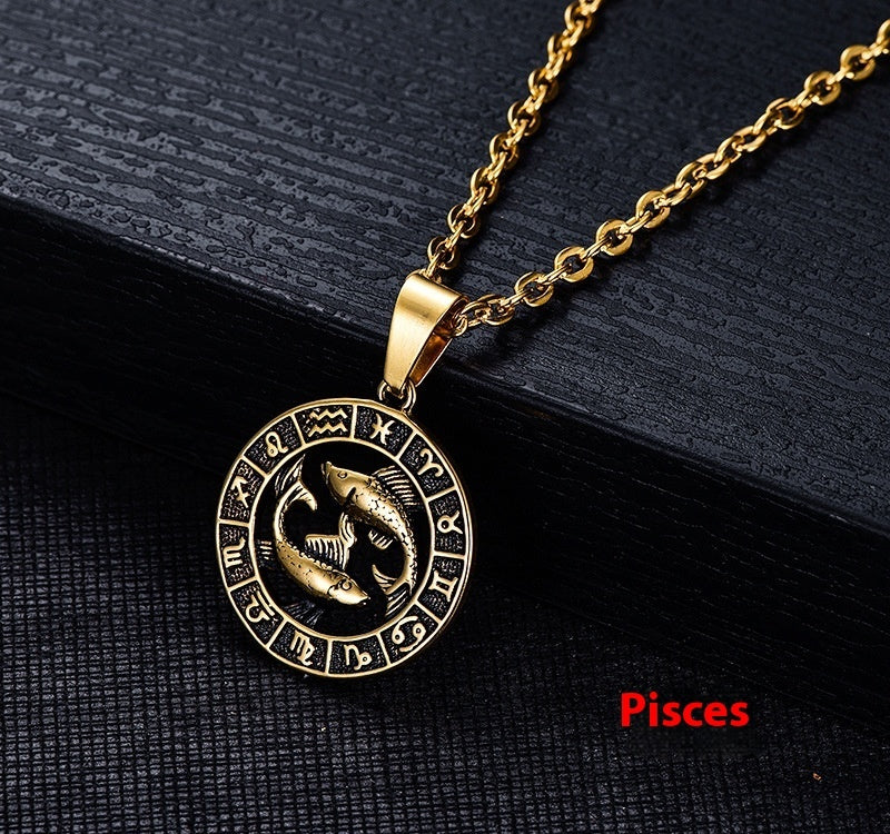 European and American Stainless Steel Cancer Pendant