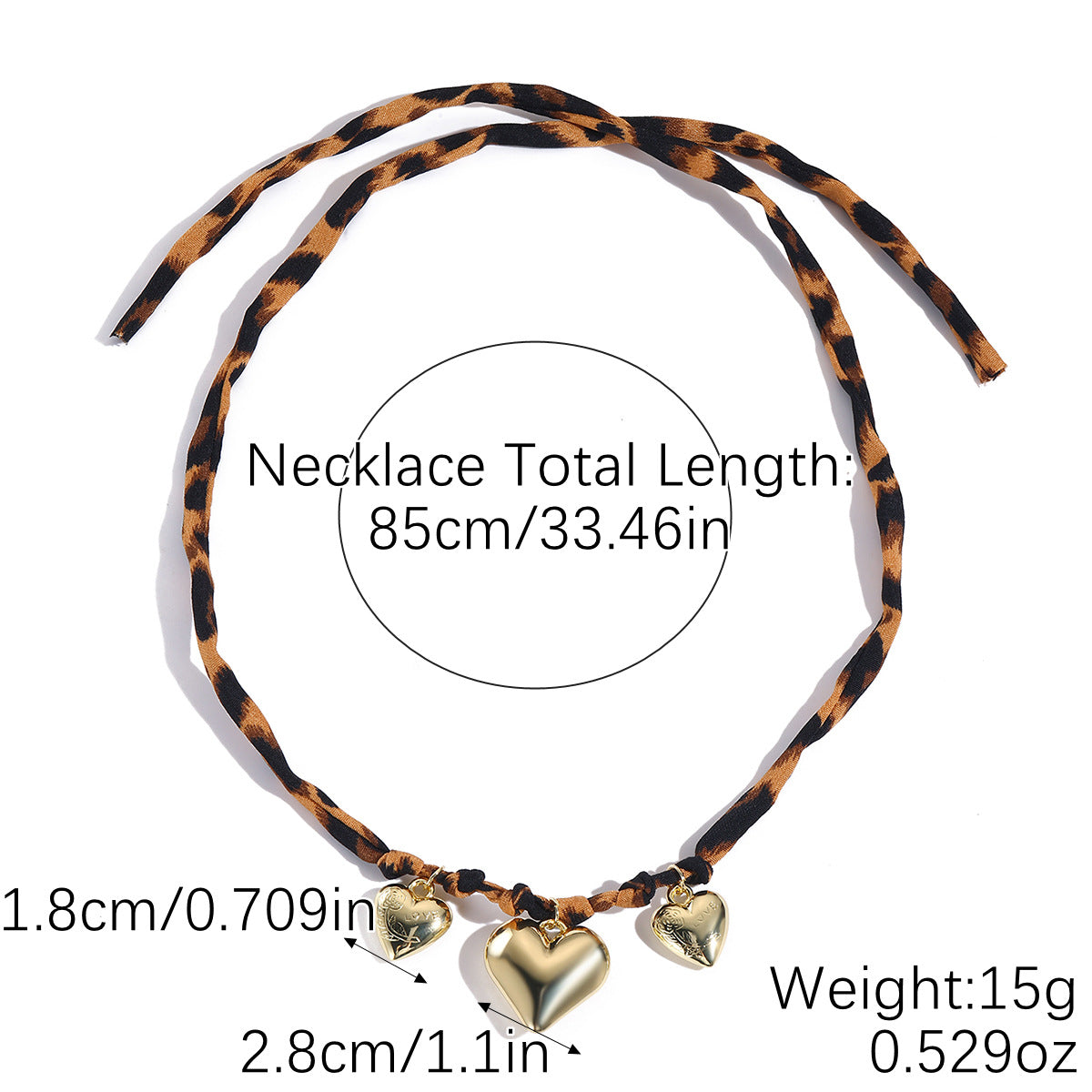 Retro High-End Leopard Print Scarf Necklace