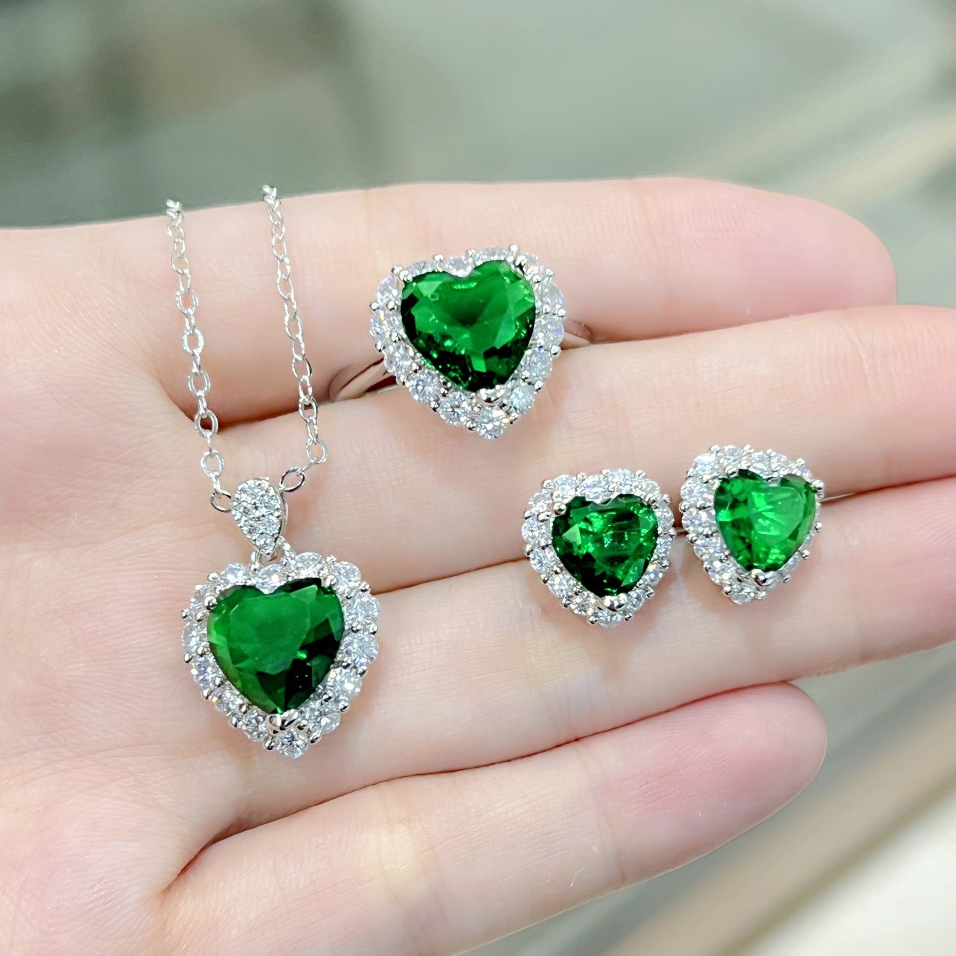 Pendant Necklace Set With Ring For Women