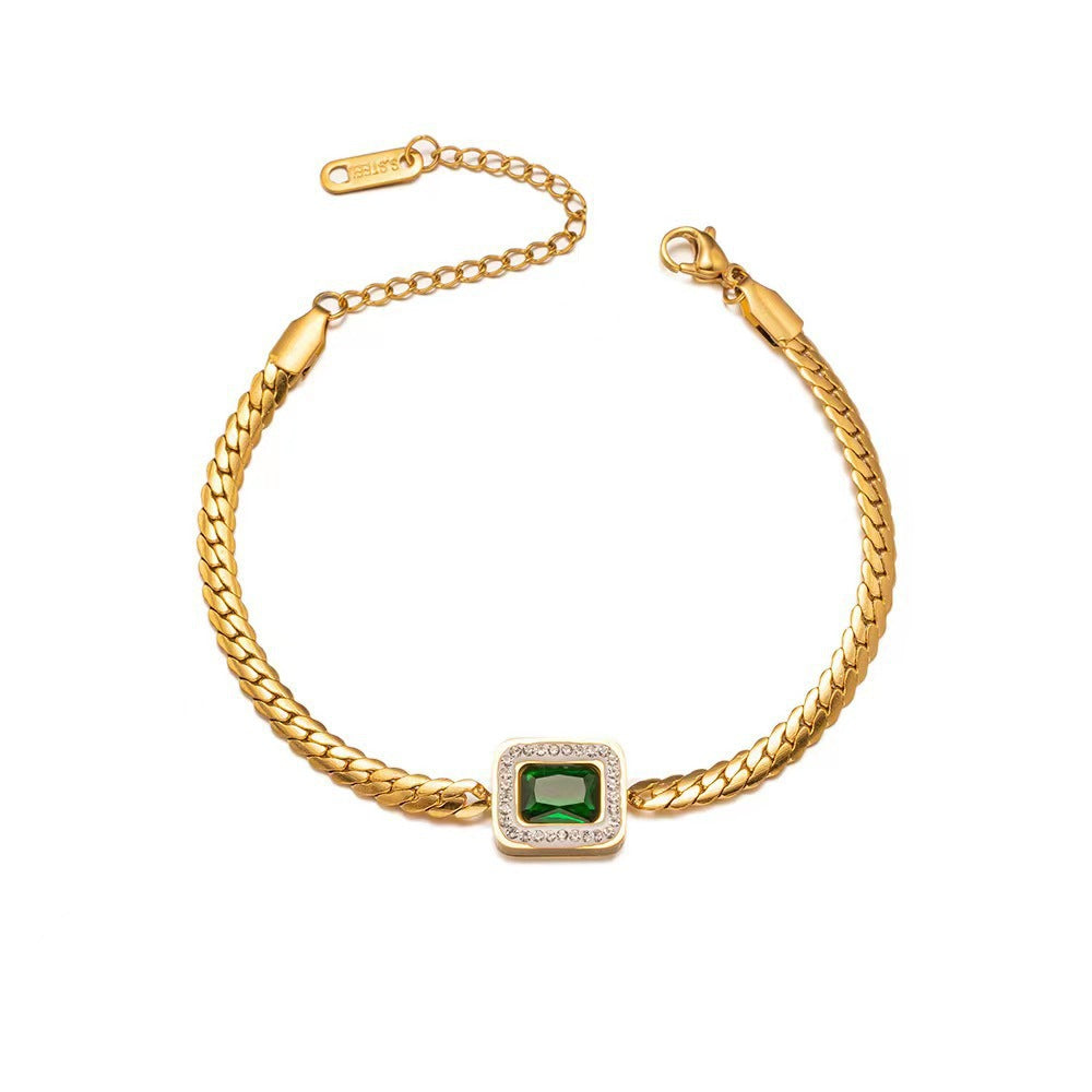 Emerald-cut Cubic Zirconia Pendant Necklace