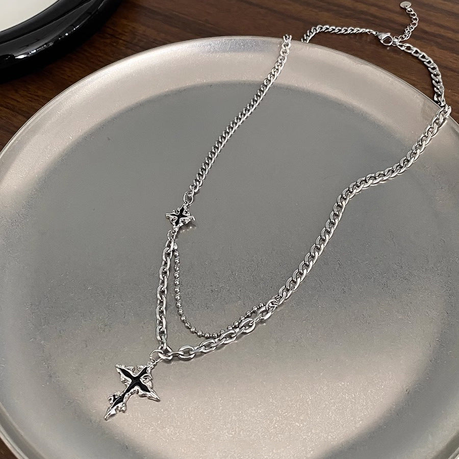 Dark Cross Necklace Men's Fashion Accessories