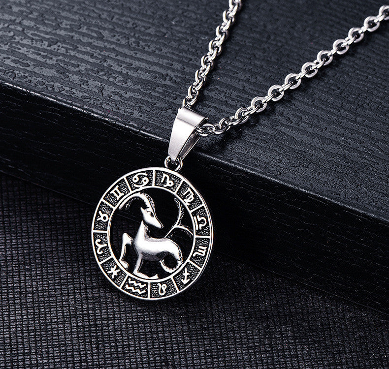 European and American Stainless Steel Cancer Pendant