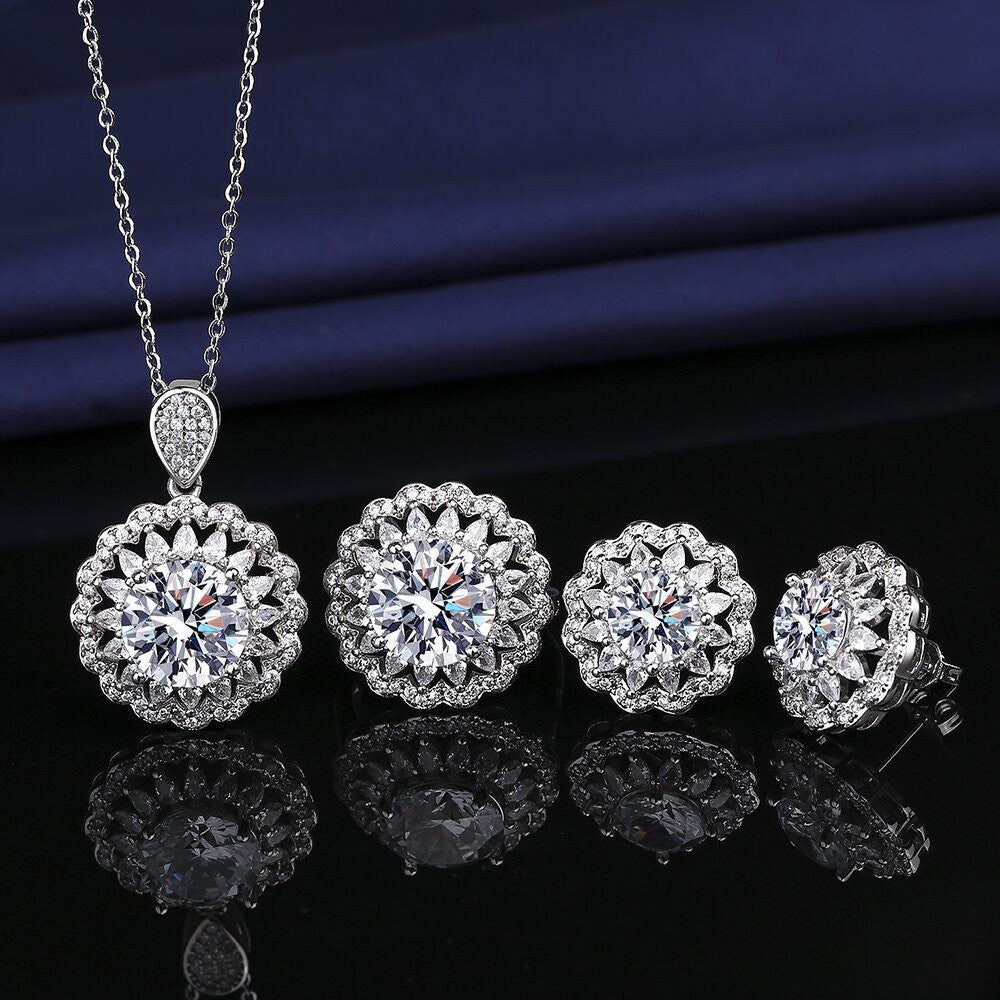 Pendant Necklace Set With Ring For Women
