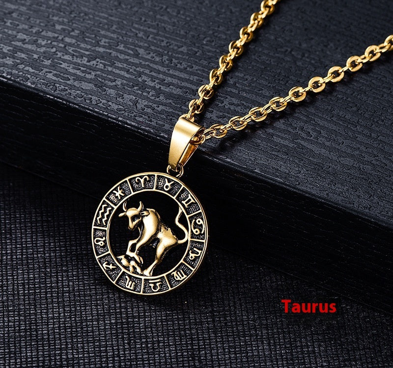 European and American Stainless Steel Cancer Pendant