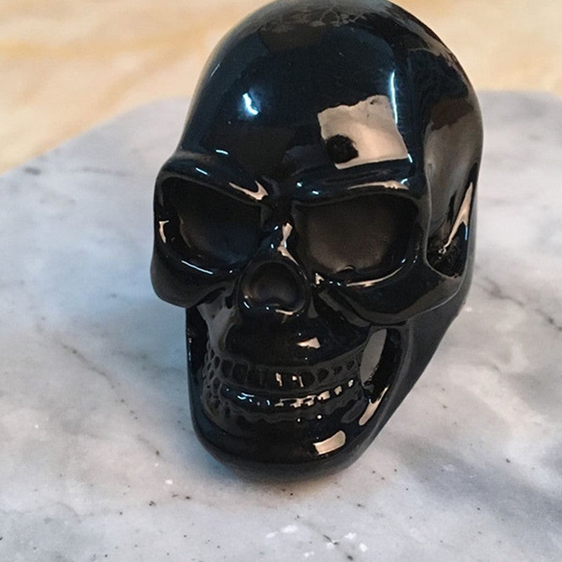 Punk Alloy Mens Skull Ring From Europe And The US