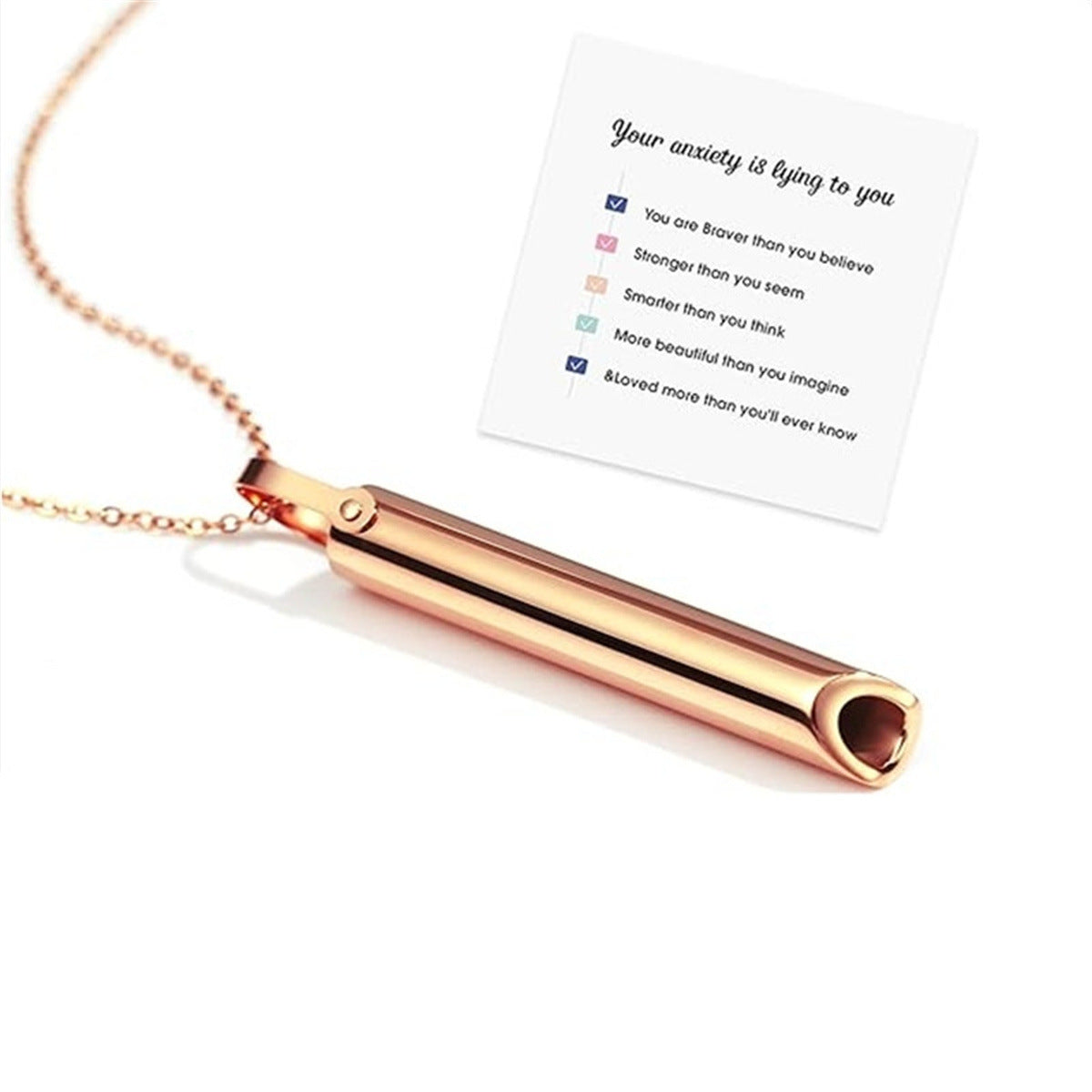 Stress-relieving Yoga Whistle Pendant Necklace
