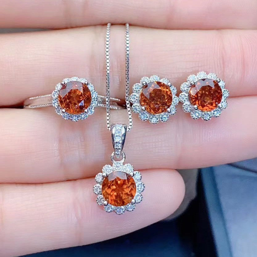 Pendant Necklace Set With Ring For Women