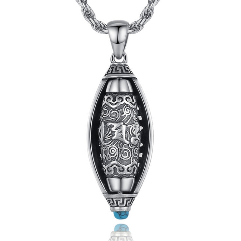 Six Character Mantra Sutra Pendant Necklace