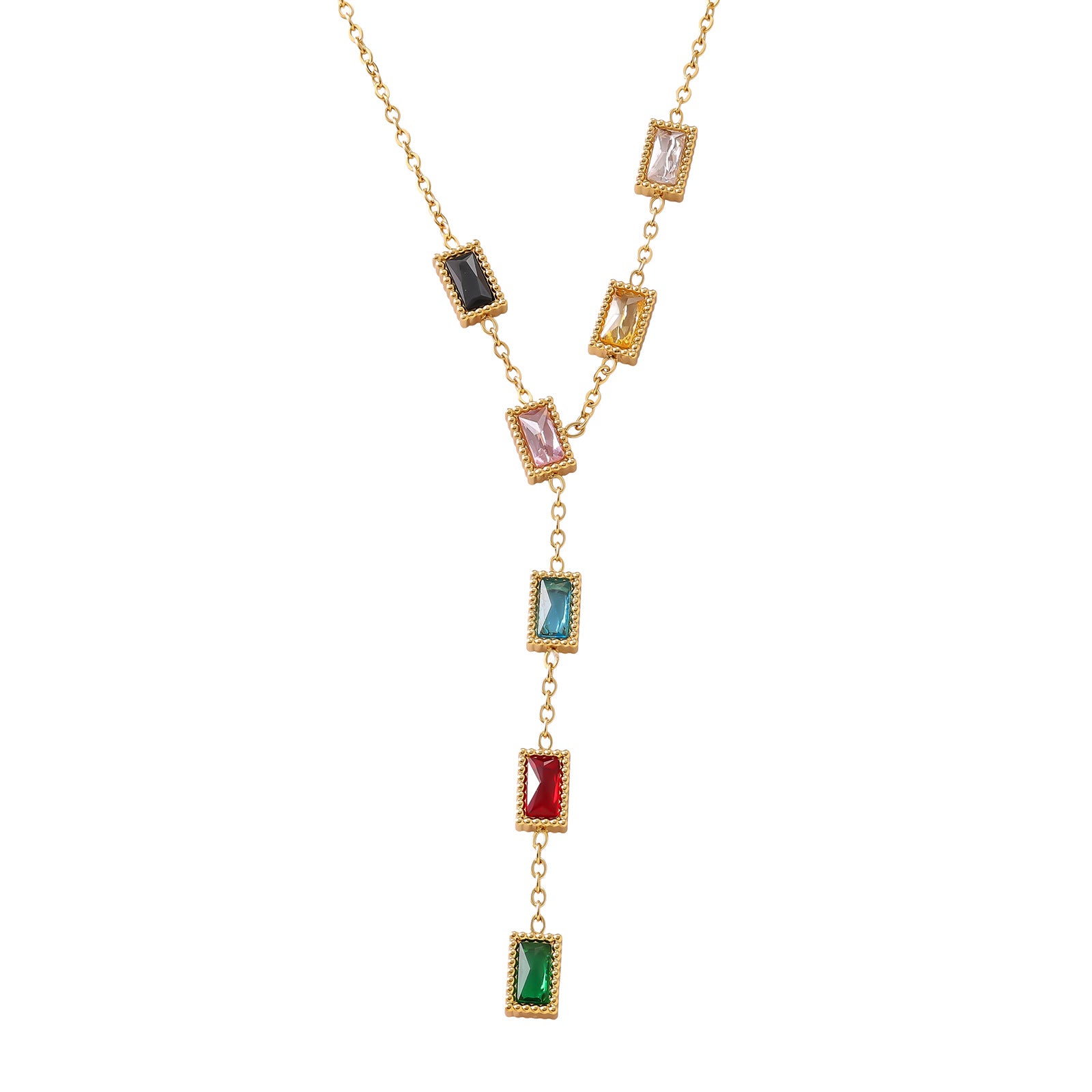 Womens High-End Dopamine-Hued Diamond Statement Necklace