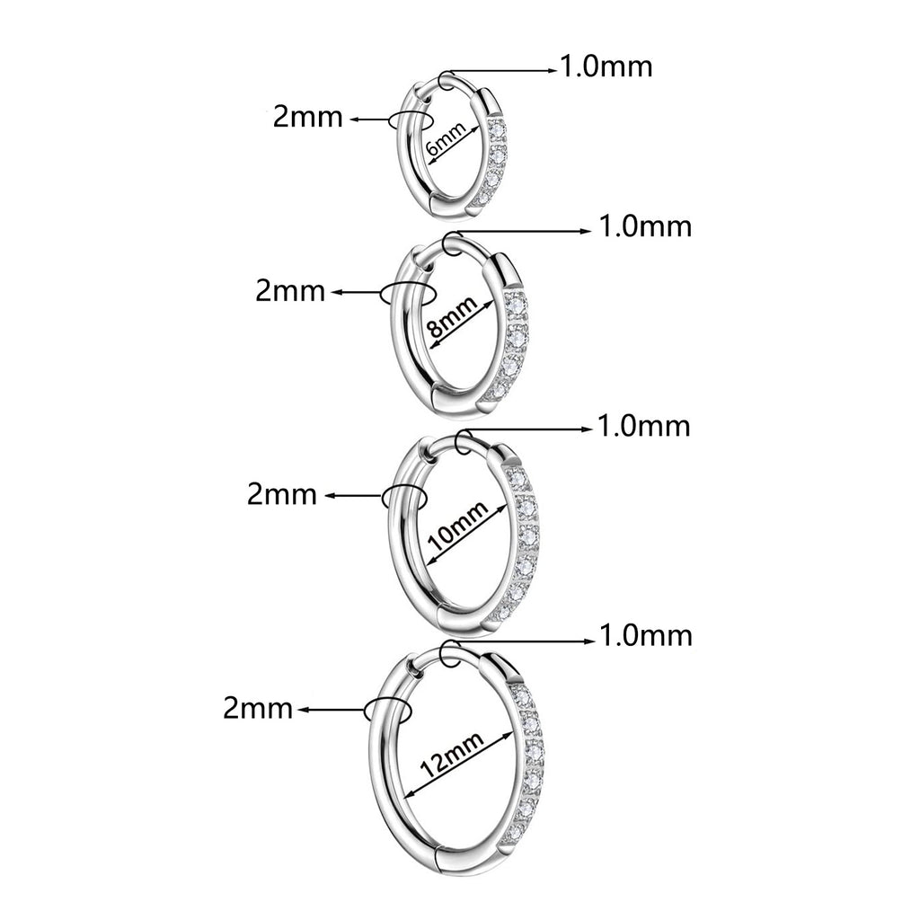 Golden All-Match Hoop Earrings With Micro-Set Titanium Steel Zircon