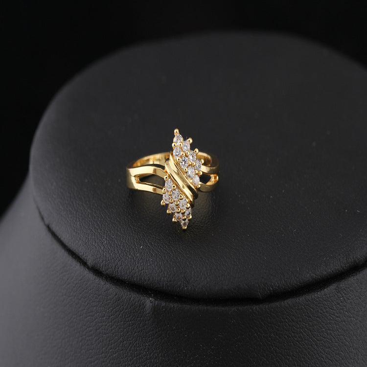 Gold Diamond Ring Girls Fashion Korean Fashion Zircon Ring