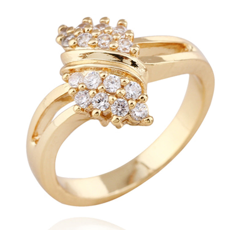 Gold Diamond Ring Girls Fashion Korean Fashion Zircon Ring