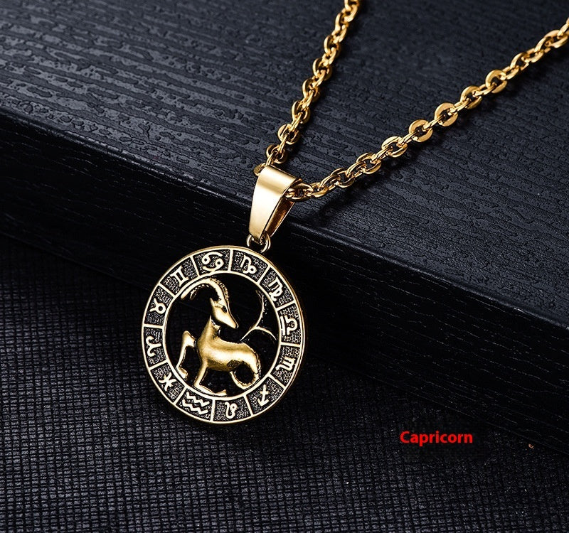 European and American Stainless Steel Cancer Pendant